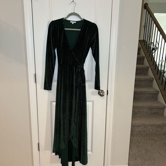 Balticborn Maxi Dress Small Wrap Ribbed Velvet - Picture 1 of 7
